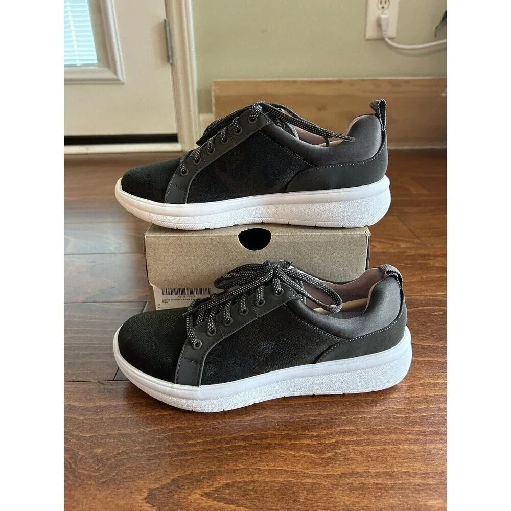 Clarks Cloudsteppers Camo Sneakers Ezera‎ Lace Dark Olive NEW 6.5 N